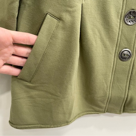 Neon Buddha paint the sky jacket Olive green size artsy Lagenlook quirky small - Picture 4 of 10